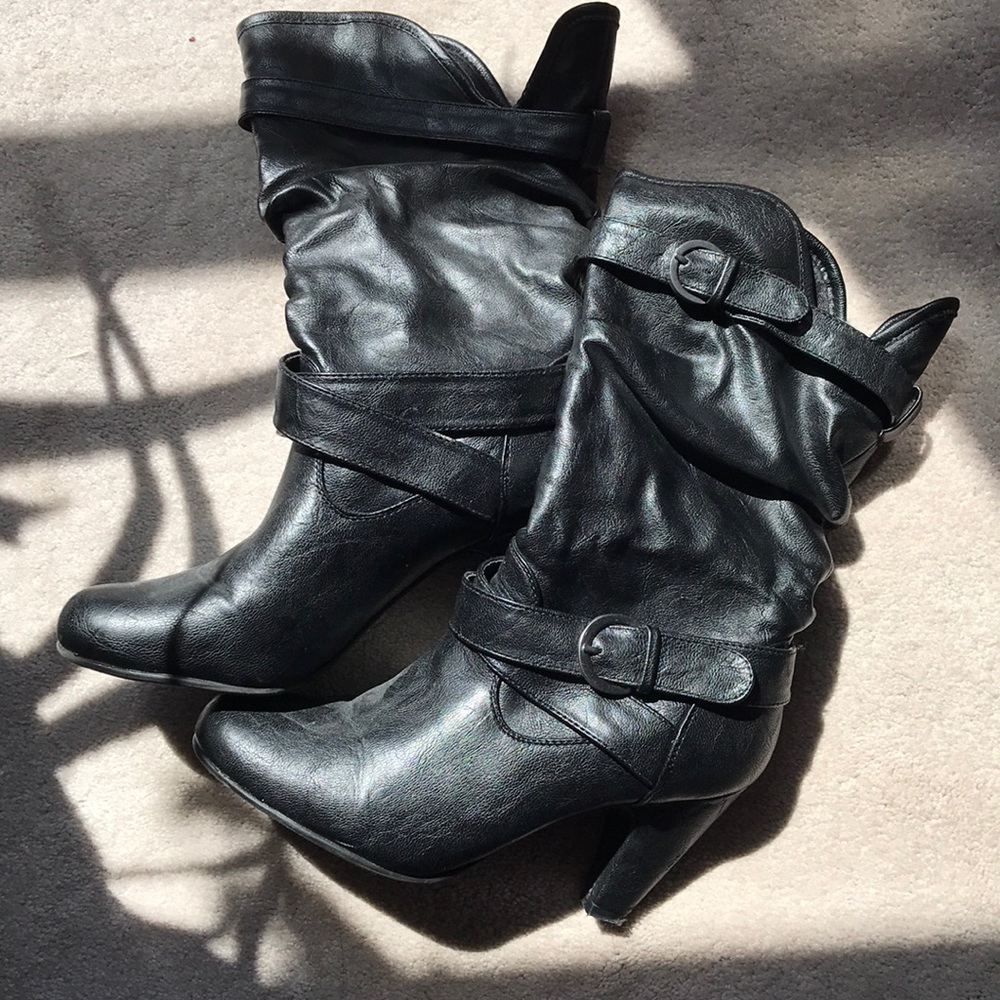 Black leather boots!